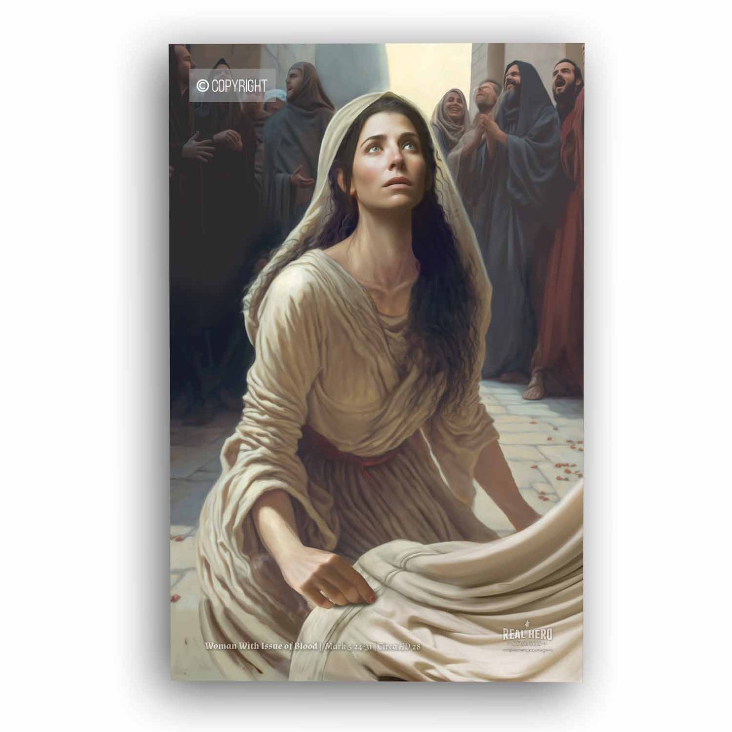 Woman with issue of blood | Poster