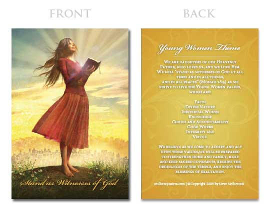 Young Women Values 3x4.5 Card Set